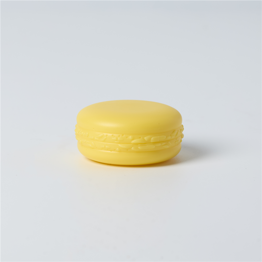 Macaron Plastic Jar and Lid - Lemon